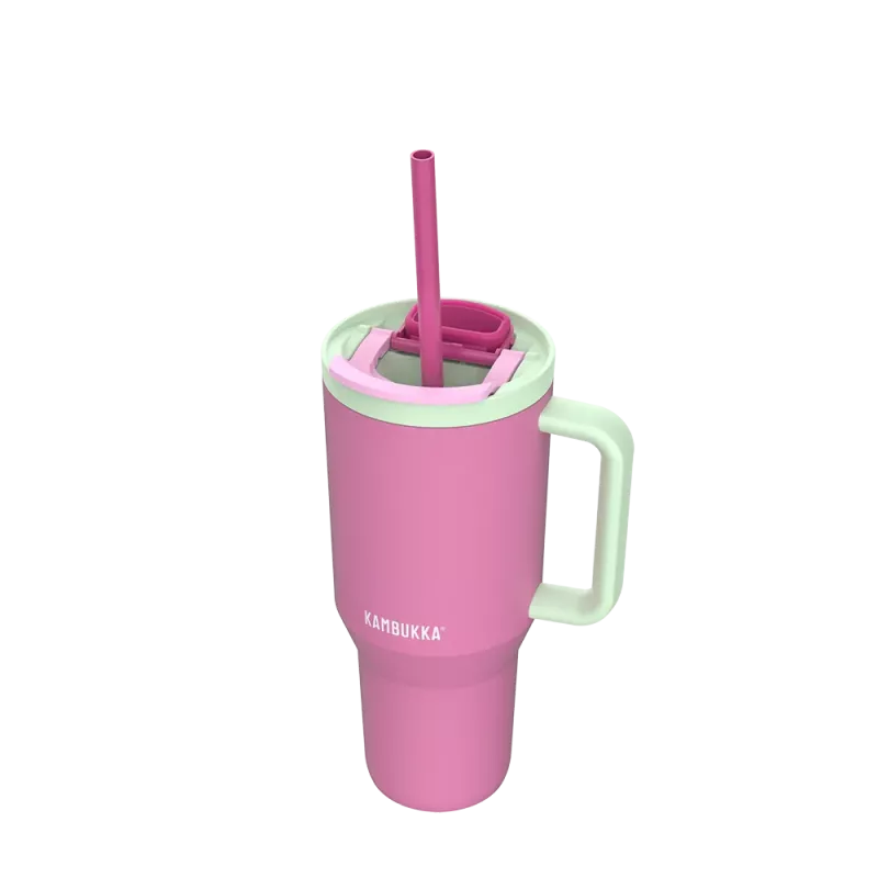 Thermoflasche mit Teleskopstrohhalm Kambukka Rio Tumbler 950ml Bubblegum Mint