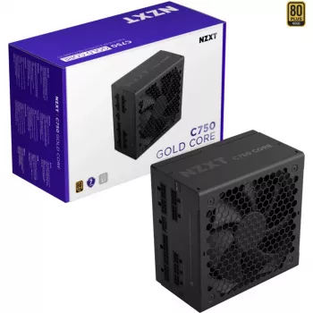 C750 GOLD CORE, PC-Netzteil schwarz, 1x 12-Pin High Power GPU, 3x PCIe, Kabelmanagement, 750 Watt