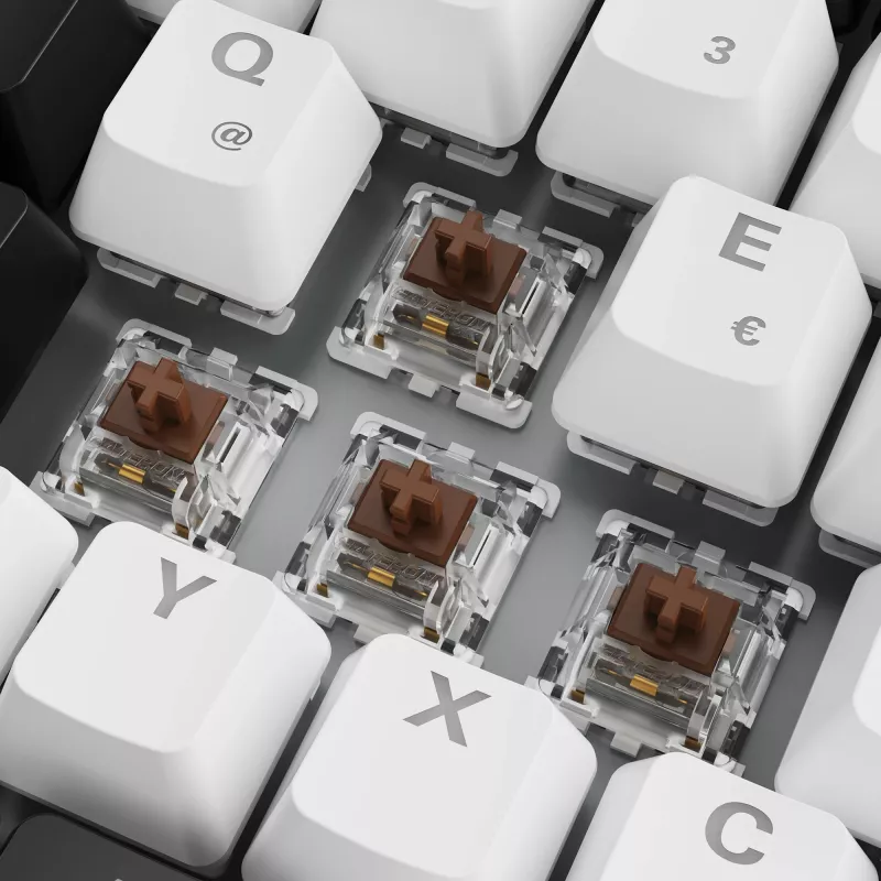 SKILLER SGK50 S3, Gaming-Tastatur Weiß, DE-Layout, Gateron Brown