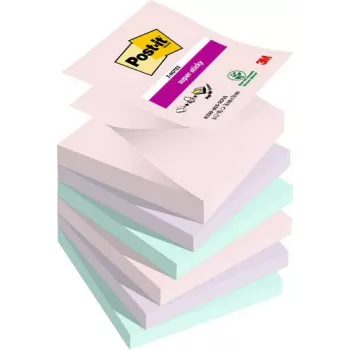 3M R330-6SS-SOUL Haftnotizen quadratisch Grün - Pink - Violett 90 Blatt (R330-6SS-SOUL)