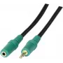 Audiokabel Tecline 108864 1,8 m 3,5 mm Schwarz Grün