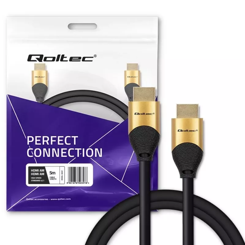 Qoltec 50357 HDMI-Kabel 5 m HDMI Typ A (Standard) Schwarz