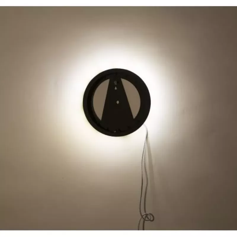 NeXtime klok 3094 Light It Up, Ø18.5 cm, Beleuchtung, Wand, Schwarz
