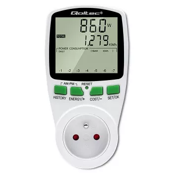 Leistungsmesser QOLTEC PM0627 3680W mit Historie — QOLTEC PM0627 3680W