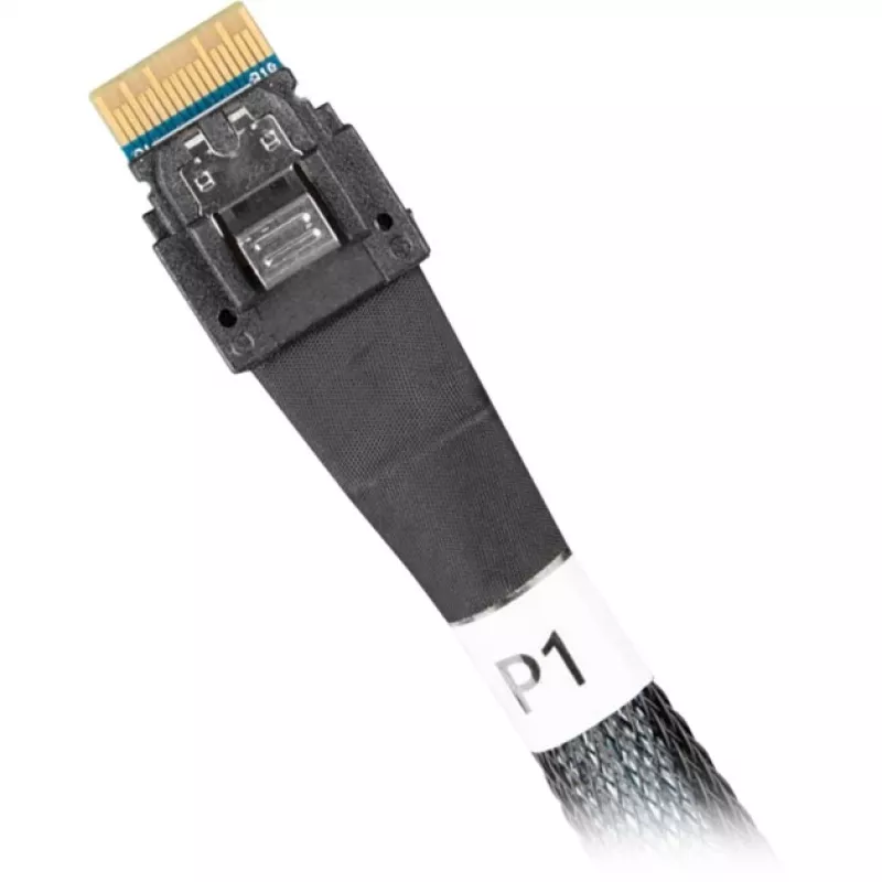 Icy Dock Kabel MCIO 8i SFF-TA-1016 auf 2x SlimSAS SFF-8654 4i Kabel 0,5 m – Kabel (MB310L-B)