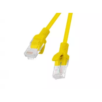 LANBERG Netzwerkkabel RJ-45 Cat5e PCU5-20CC-0025-Y, 0,25 m, gelb, U/UTP, CCA, 26 AWG