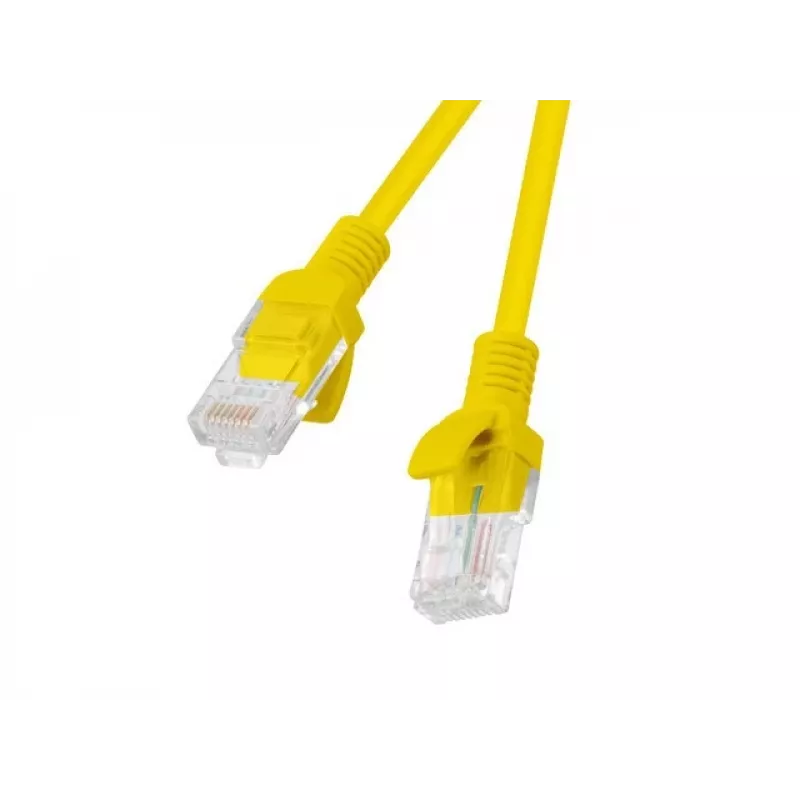 LANBERG Netzwerkkabel RJ-45 Cat5e PCU5-20CC-0025-Y, 0,25 m, gelb, U/UTP, CCA, 26 AWG