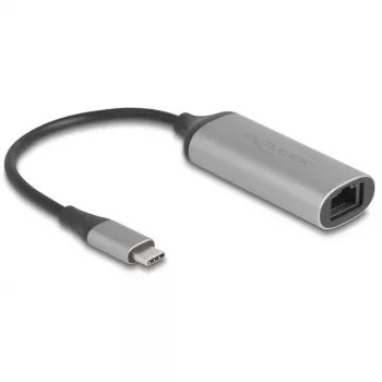 DeLOCK 81570 Kabeladapter USB Typ-C RJ-45 0,15 m Anthrazit