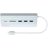 Satechi Type-C Aluminium USB Hub & Card Reader, Silber, ST-TCHCRS