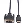 ROLINE Adapterkabel HDMI auf DVI-D (Single Link) - 1,5m - Schwarz (11.04.5516)