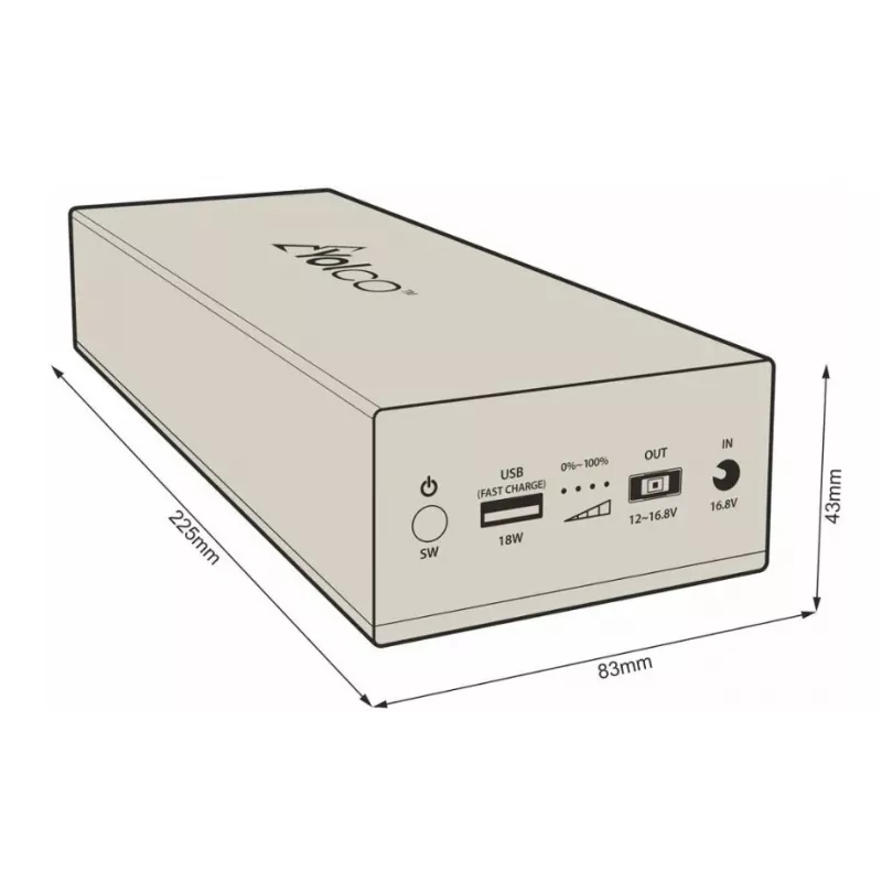 Tragbare Powerbank Yolco CSX5 — externe Batterie CSX5