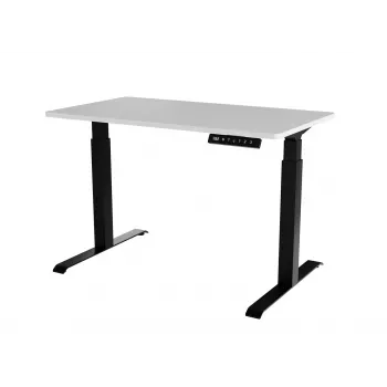 Elektrisch höhenverstellbarer Schreibtisch cama meble MOON 121x67x72–120 cm, rechteckige Spanplatten-Tischplatte, 100–240V