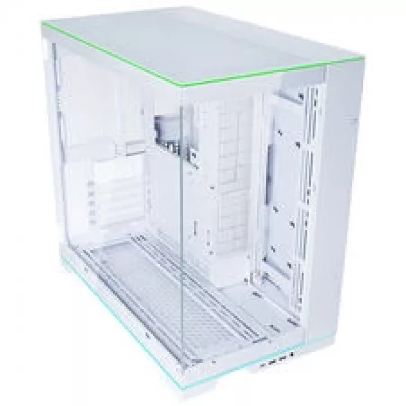 Lian Li O11 Dynamic EVO RGB PC-Gehäuse-Bundle, Midi-Tower, ARGB, gehärtetes Glas + 6x UNI FAN SL-INF Reverse Blade Lüfter - Weiß