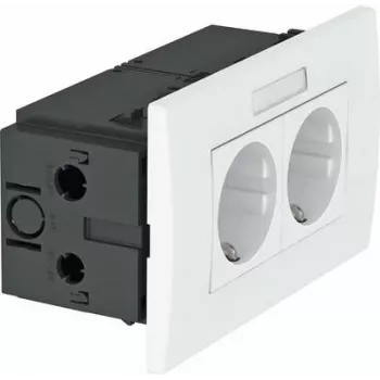 Steckdoseneinheit 2-fach 84x140x59 reinweiß SDE-R (6119427)