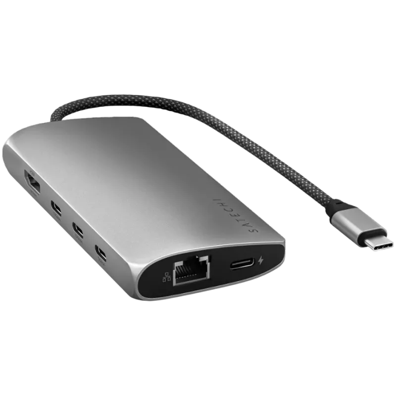 Satechi USB-C Multiport Adapter 8K mit Ethernet V3 space grey (ST-P8KEM)