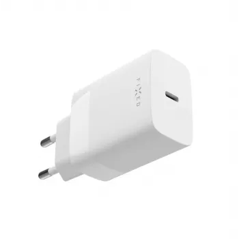 USB-C Reiseladegerät FIXED FIXC30N-C-WH — Kompaktes 30W USB-C Netzteil, Einzelport-Schnellladung