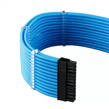 Stromkabel-Kit CableMod C-Series PRO ModMesh RM Schwarz Label Hellblau CM-PCSR-16P3KIT-NKLB-R für PC-Netzteil