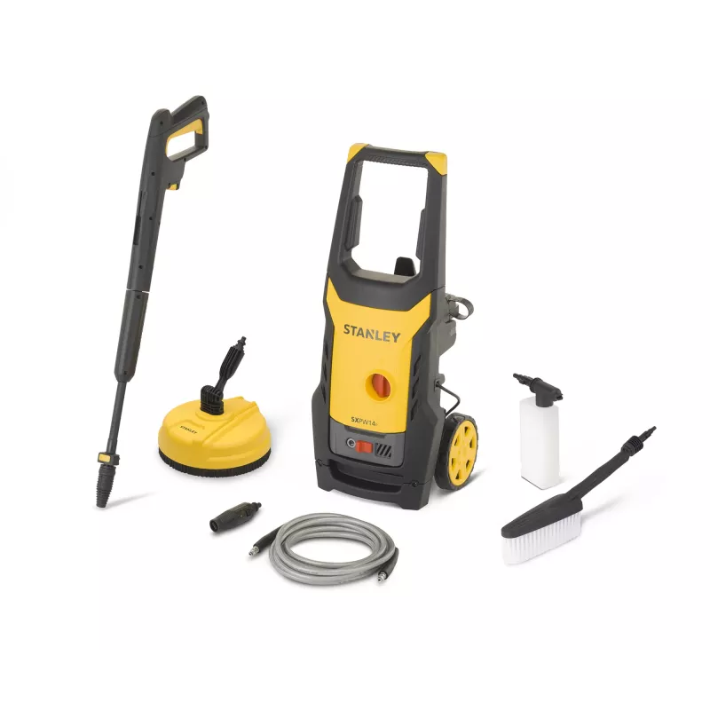 STANLEY SXPW14PE Hochdruckreiniger mit Terrassenreiniger (1400 W, 110 bar, 390 l/h) | Stanley 1400 W | 110 bar | 390 l/h