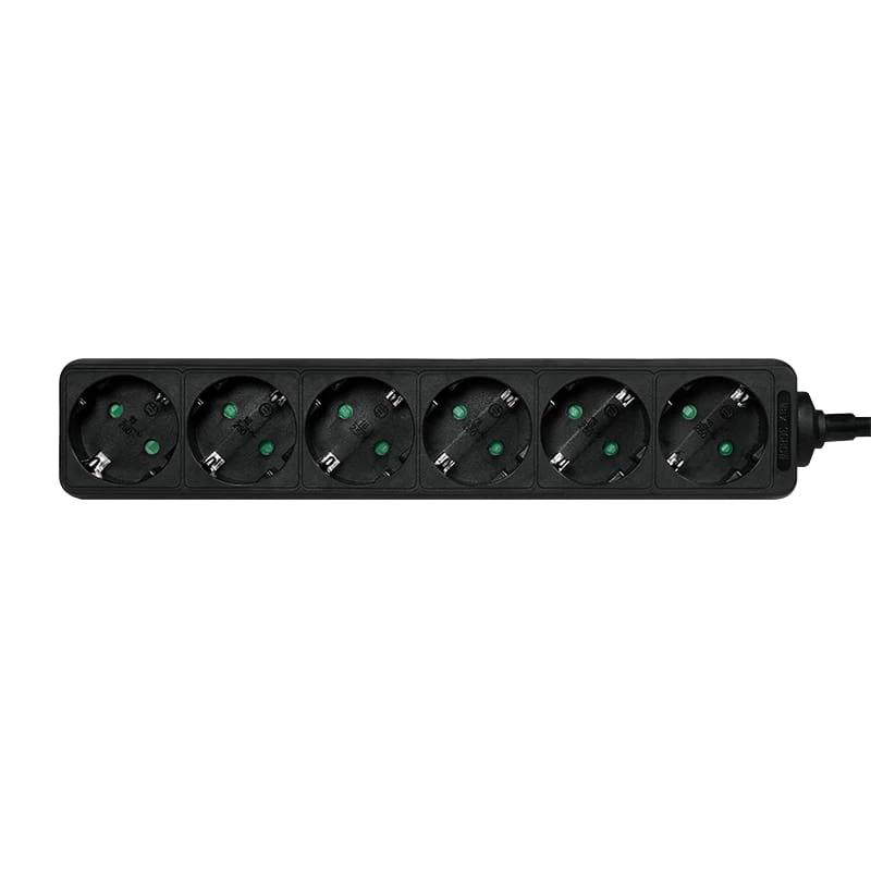 Steckdosenleiste LogiLink LPS238B 1,5 m 6 AC-Steckdosen innen Schwarz