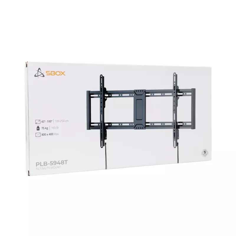 TV-Wandhalterung SBOX PLB-5948T-2 für 43–90 Zoll Bildschirme, max. Belastung 75 kg, VESA bis 800×400