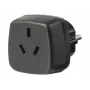 Reiseadapter AUS/CN > Geerdeter Stecker, Steckdosenadapter schwarz
