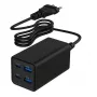 Gembird TA-UC-2A2C-PD65-01-BK Ladegerät für Mobilgeräte Laptop, Smartphone Schwarz AC Schnellladen Indoor