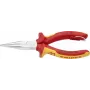 25 06 160 T, Nadelzange, 2,5 mm, 5 cm, Chrom-Vanadium-Stahl, orange, rot, 160 mm