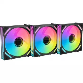ALPENFÖHN Wing Boost 4 120mm ARGB PWM Gehäuselüfter - 3er-Pack Schwarz