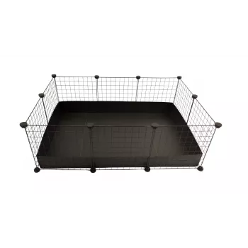 C&C Modular Käfig 3x2 110x75 cm Meerschweinchen, Igel, schwarz