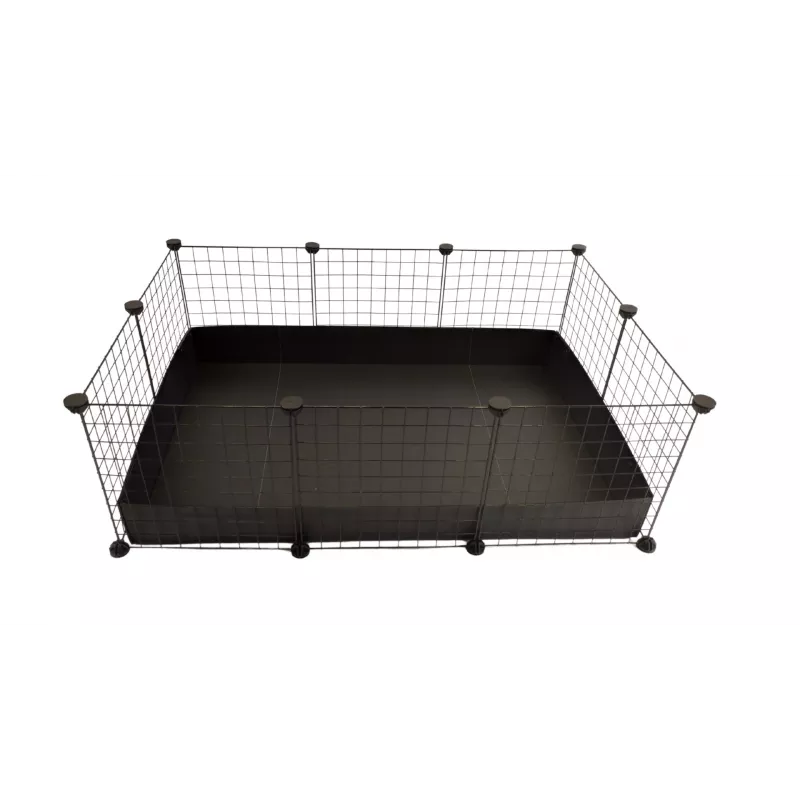 C&C Modular Käfig 3x2 110x75 cm Meerschweinchen, Igel, schwarz