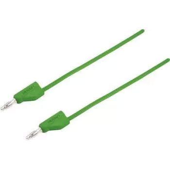 VOLTCRAFT Prüfleitung [Stecker 4 mm - Stecker 4 mm] 0,5 m Grün MSB-300 (MSB-300-0.5-GR)