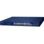PLANET Layer 3 24-Port 10/100/1000T Managed L3 Gigabit Ethernet (10/100/1000) Power over Ethernet (PoE) Blau (GS-6311-24T4X)