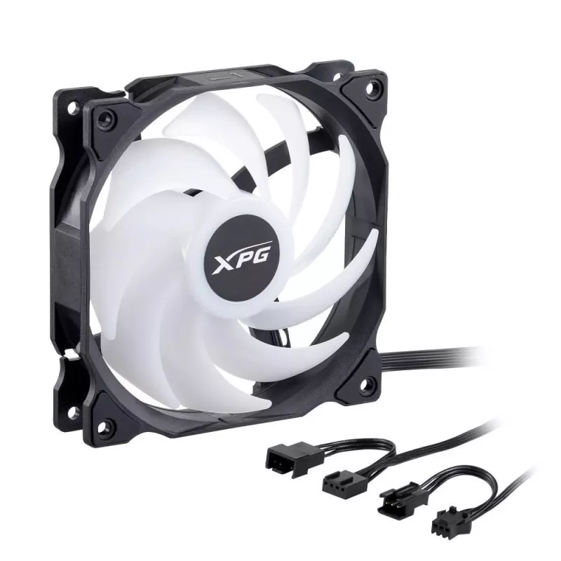 XPG VENTO 120 ARGB PWM (3er-Pack) Schwarz, Lüfter, 12 cm, 300 U/min, 1850 U/min, Schwarz