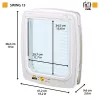 Hundetür FERPLAST Swing 15 Braun Technopolymerklappe 412×482 mm für mittelgroße und große Hunde