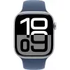 Apple Apple Watch Series 10 GPS 46mm Silbernes Aluminiumgehäuse mit Denim
