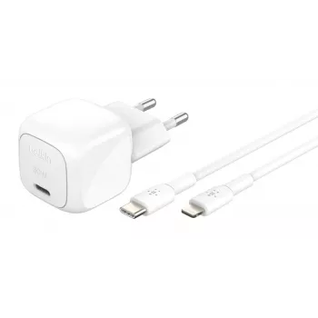 30W USB-C-Ladegerät Belkin WCA008KQ1MWH-B5 PD PPS, kompaktes Netzteil für Telefone und Tablets