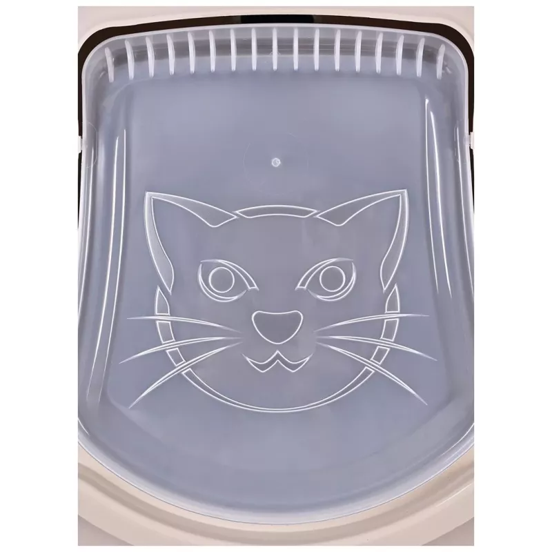 Katzentoilette DIAMENTIQ BAYA, Kunststoff, umkehrbare Türen, 55,5×40×38,7 cm, beige