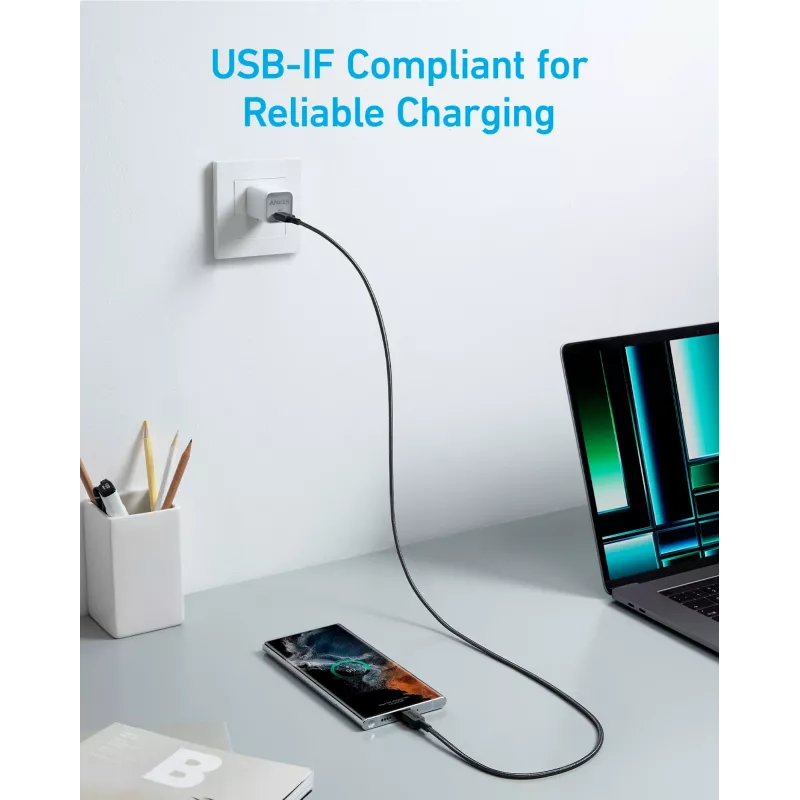 USB-Kabel Anker 322 0,9 m USB-C Schwarz