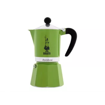 Bialetti Rainbow Moka-Kanne Schwarz, Grün