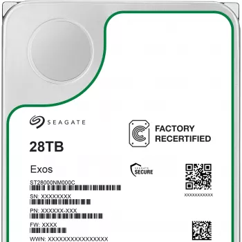 HDD SEAGATE Exos 3,5 Zoll 28 TB SATA WIEDERAUFBEREITET, Modell ST28000NM000C-REC