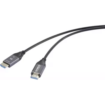 SpeaKa Professional HDMI-Glasfaserkabel HDMI-A Stecker auf Stecker 30 m Schwarz (SP-12842668)