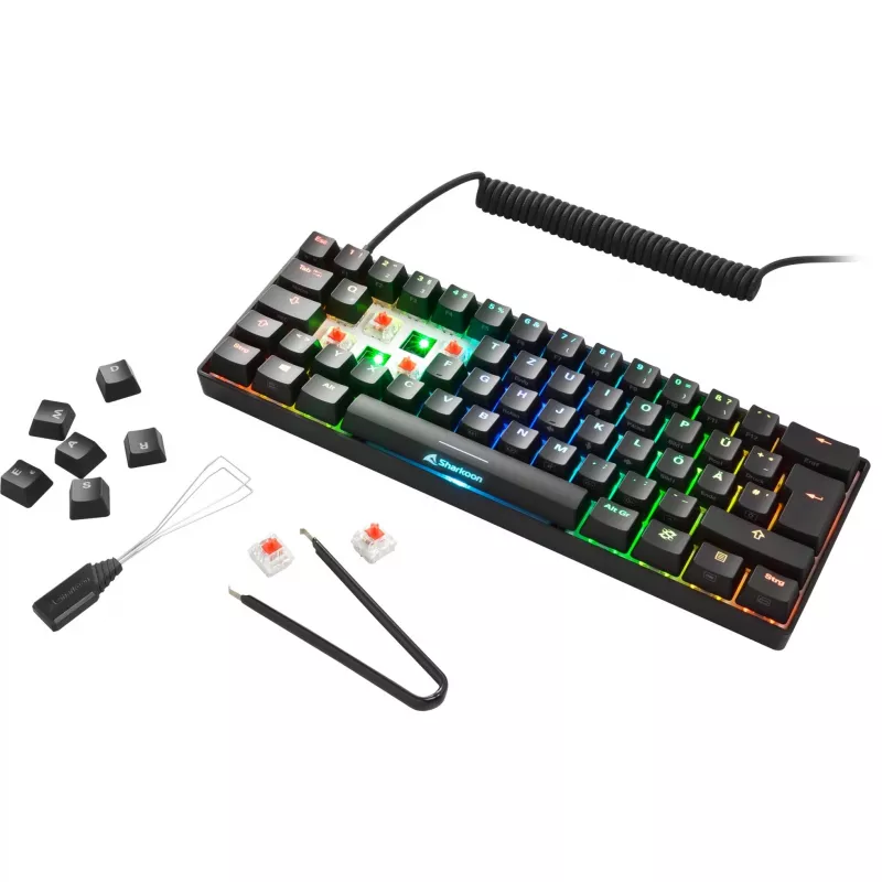 SKILLER SGK50 S4, Gaming-Tastatur schwarz, DE-Layout, Kailh Red