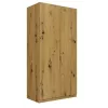 Kleiderschrank Top E Shop SD-90 ART KPL — Eichenfarbener Rahmen, 7 Regale, 2 Türen