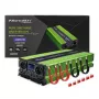 Qoltec Monolith Spannungswandler | Batterieladung | USV | 2000W | 4000W | 12V auf 230V | Reine Sinuswelle | LCD schwarz-grün