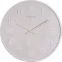 NeXtime 3096WI - Wanduhr - Quarzuhr - Rund - Weiß - Holz - Holz