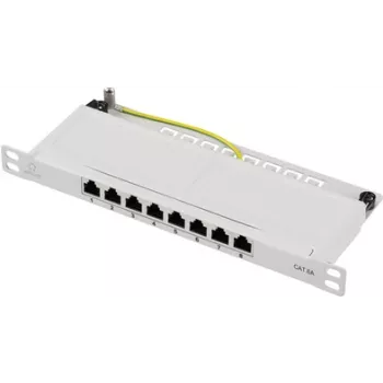 Renkforce RF-4996630 8-Port Patchpanel 254 mm (10) CAT 6a 0,5 HE Grau (RF-4996630)