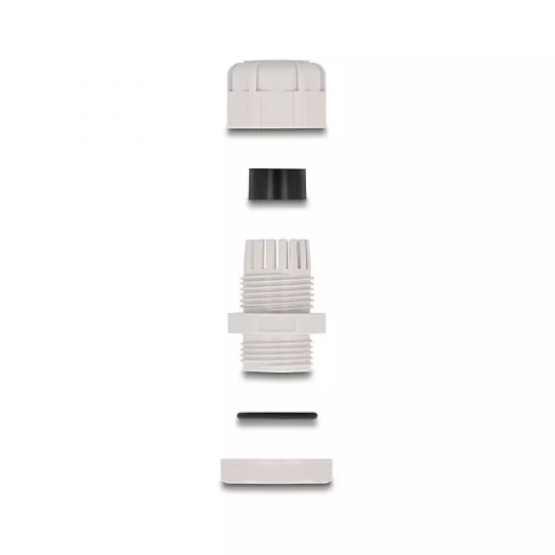 Kabelverschraubung M20 DELOCK, Kunststoff, grau, 10er-Pack
