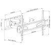 Maclean MC-723 B - Wandhalterung für Bildschirm 37-70, 600x400 VESA, für max. 40 kg, schwarz