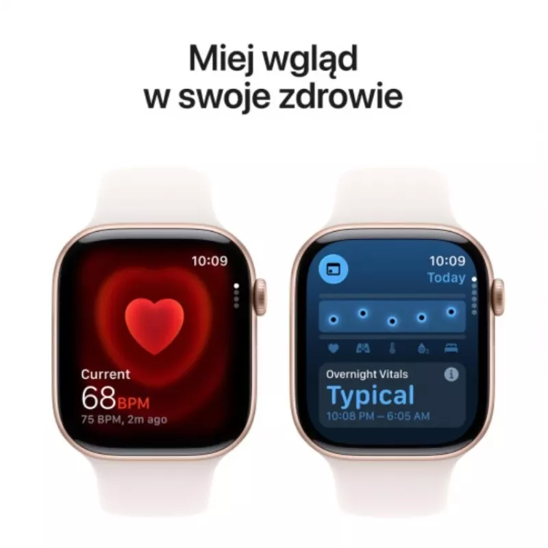 Apple Watch Series 11 GPS 46mm Roségold Aluminiumgehäuse mit Light Blush Sportarmband S/M