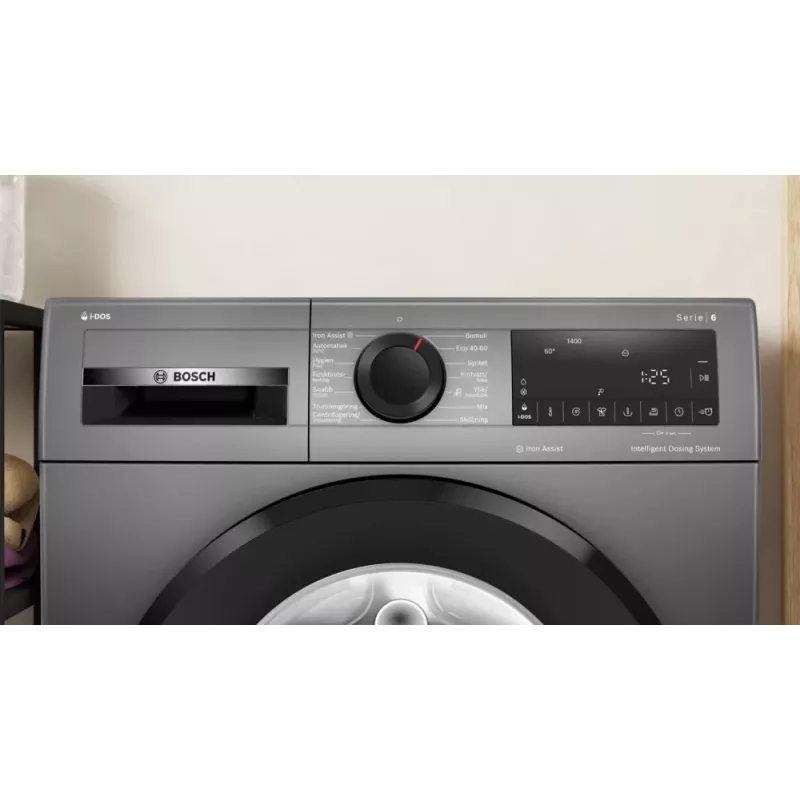Bosch Waschmaschine | WGG244RFSN | Energieeffizienzklasse A | Frontlader | Waschkapazität 9 kg | 1400 U/min | Tiefe 59 cm | Breite 59,8 cm | Anzeige | LED | Grau
